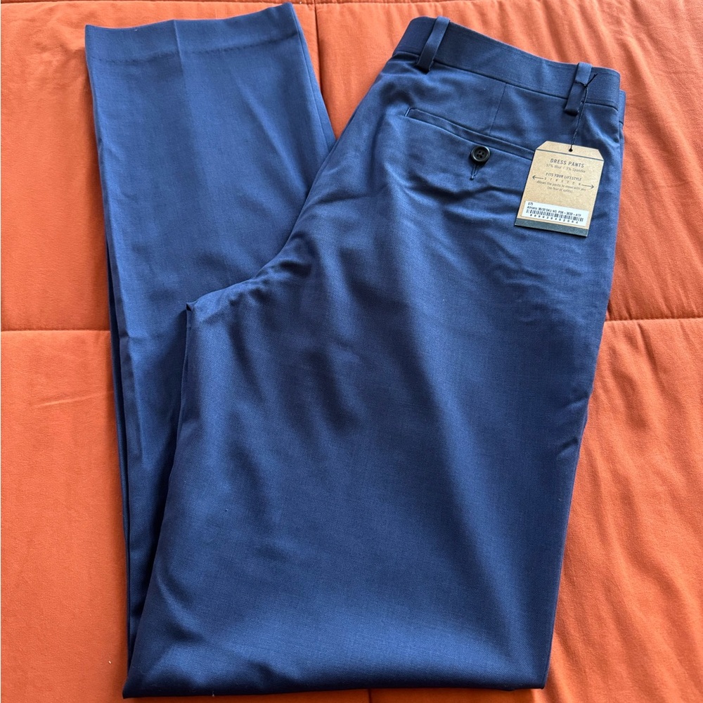 The Tie Bar Blue Dress Pants